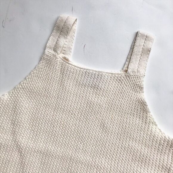 Old Navy NWT Ivory knit fringe top M(8Y) - Picture 2 of 5